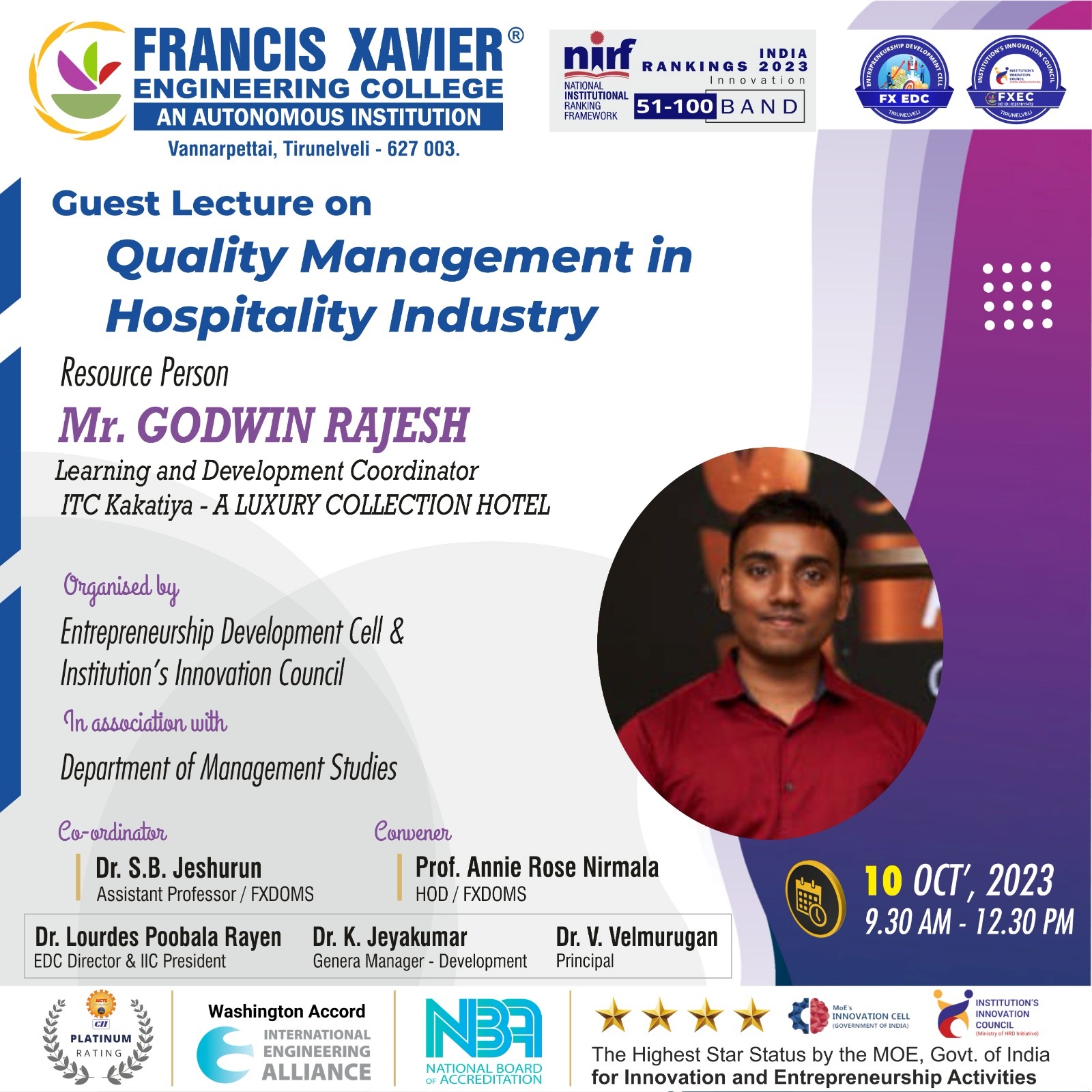 Guest Lecture on Quality Management in Hospitality Industry