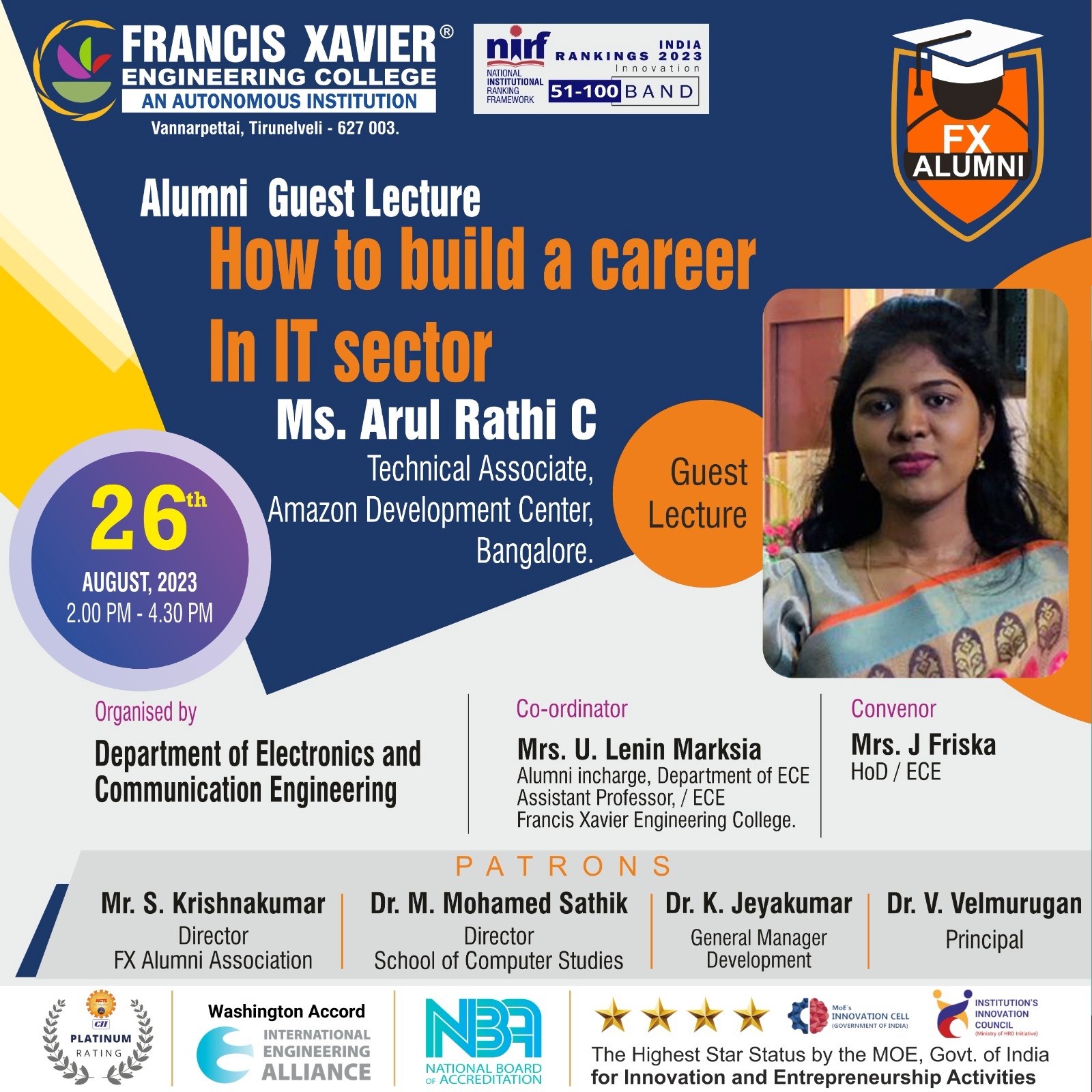 Guest Lecture on How to Build a Career in IT Sector