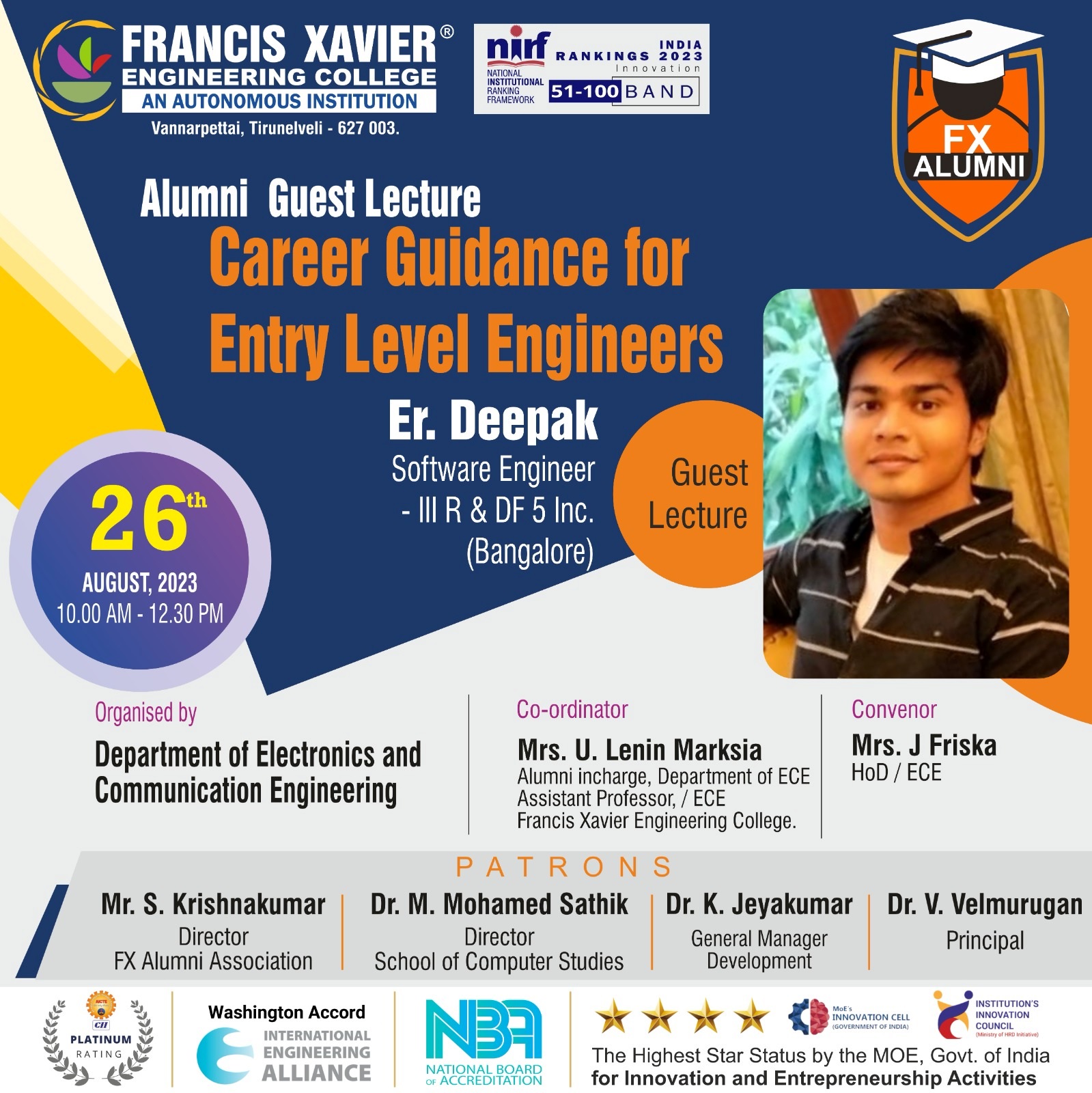 Guest Lecture on Career Guidance for Entry Level Engineers
