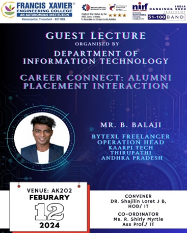 Guest Lecture on Career Connect – Alumni Placement Interaction